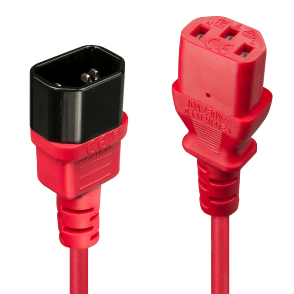 Cablu Lindy C14 to C13 2m rosu „LY-30478” (timbru verde 0.8 lei)