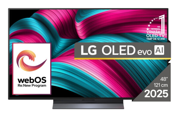 Televizor OLED LG 122 cm (48″) OLED48C51LA, Ultra HD 4K, Smart TV, WiFi, CI+ „OLED48C51LA” (timbru verde 15 lei)