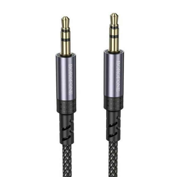 CABLU AUDIO Borofone „BL24”, 1 x Jack 3.5mm (T) la 1 x Jack 3.5mm (T), lungime cablu 1m, negru „6941991118968” (timbru verde 0.18 lei)
