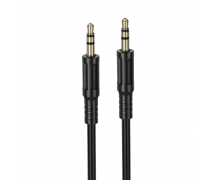 CABLU AUDIO Borofone „BL25”, 1 x Jack 3.5mm (T) la 1 x Jack 3.5mm (T), lungime cablu 1m, negru „6941991124754” (timbru verde 0.18 lei)