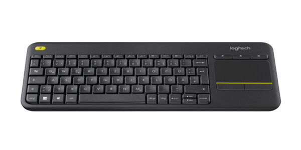 Tastatura K400 Plus, Touchpad, USB, Layout DE, Black „920-007127” (timbru verde 0.8 lei)