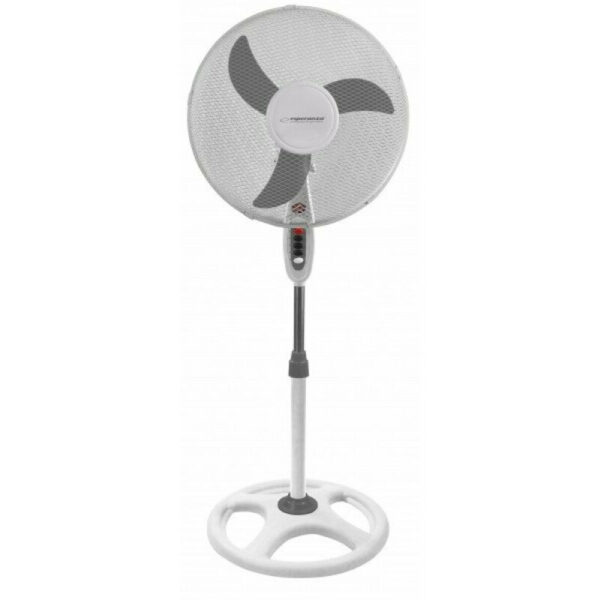 Ventilator cu picior Esperanza Typhoon EHF002WE diametru 40cm 50W Alb/Gri „EHF002WE” (timbru verde 0.18 lei)