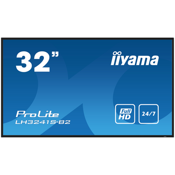 IIYAMA LFD LH3241S-B2 32″ Full HD professional large format display with USB media playback 350 cd/m2 1200:1 8ms 24/7 landscape, portrait „LH3241S-B2” (timbru verde 7 lei)