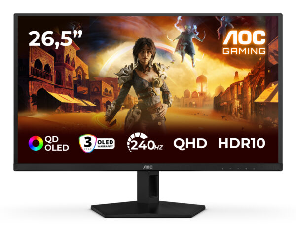 Monitor Gaming QD-OLED AOC Gaming 26.5″ Q27G41ZDF, QHD (2560 x 1440), HDMI, DisplayPort, 240 Hz, 0.03 ms (Negru) „Q27G41ZDF” (timbru verde 7 lei)
