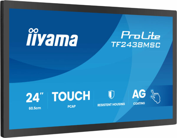 IIYAMA Monitor LED TF2438MSC-B2 24″ DeepContrast PCAP 10-point Open Frame touchscreen monitor with robust metal housing for demanding environments „TF2438MSC-B2” (timbru verde 7 lei)