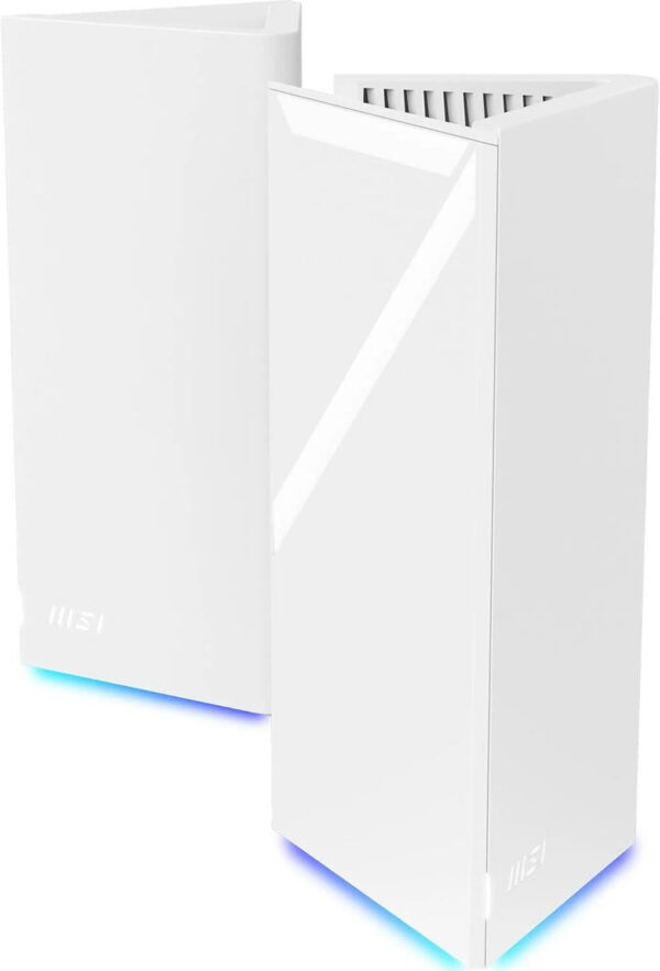 MSI Roamii BE Pro Mesh System, WiFi 7, MRBE110, acoperire aprox. 557 mxxxx, functii de securitate si control parental, serviciu VPN, 2.5G Ethernet port x4, Alb MRBE110-2PK „302-8ZD41EE-TI9” (timbru verde 0.8 lei)