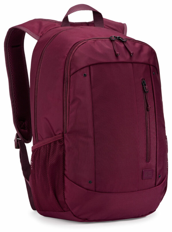 RUCSAC CASE LOGIC, pt. notebook de max. 15.6 inch, 2 compartimente, buzunar frontal | buzunar lateral x 2, waterproof, poliester, deep burgundy „WMBP115” 3205623