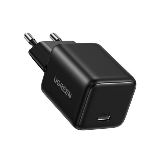 INCARCATOR retea Ugreen GaN „X512” Quick Charge 20W, 1 x USB Type-C, negru „55553” (timbru verde 0.18 lei) – 6941876255535