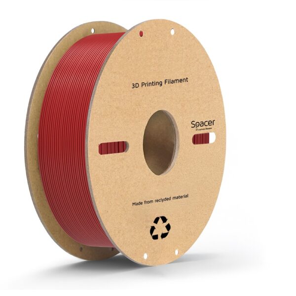 FILAMENT Spacer pt. imprimanta 3D – PETG, 1.75mm diamentru, 1Kg / bobina, topire 225-255 grC, red, „SPPF-3DP-PETG1.75-01-RD”