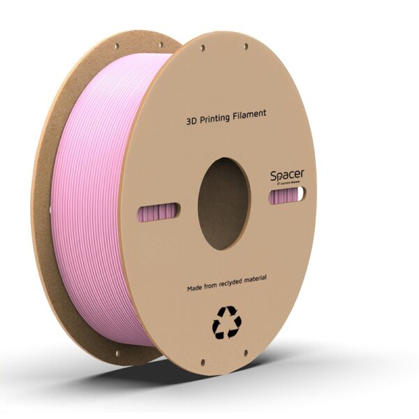FILAMENT Spacer pt. imprimanta 3D – PLA, 1.75mm diamentru, 1Kg / bobina, aprox. 330m, topire 195-235 grC, pink, „SPPF-3DP-PLA1.75-01-PK”