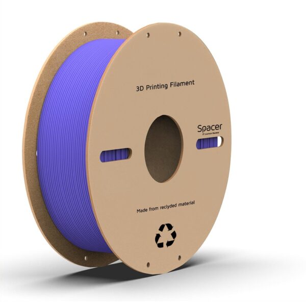 FILAMENT Spacer pt. imprimanta 3D – PLA, 1.75mm diamentru, 1Kg / bobina, aprox. 330m, topire 195-235 grC, purple, „SPPF-3DP-PLA1.75-01-PP”