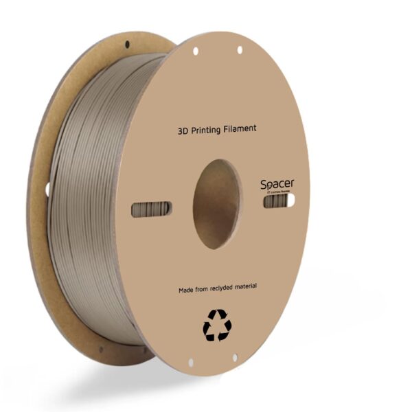 FILAMENT Spacer pt. imprimanta 3D – PLA, 1.75mm diamentru, 1Kg / bobina, aprox. 330m, topire 195-235 grC, wood, „SPPF-3DP-PLA1.75-01-WD”