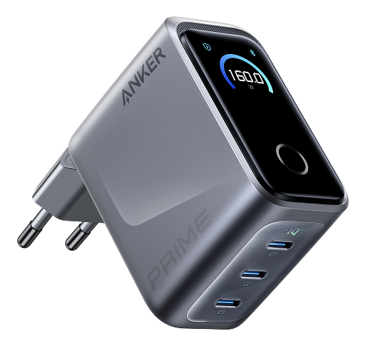 Alimentator retea Anker „Smart Display”,160W, 3 Ports, argintiu „A2687341” (timbru verde 0.18 lei)-0194644243890