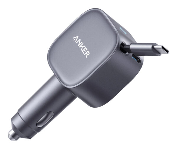 Alimentator auto Anker,”Nano”,75W, USB-C Port, Built-In Retractable USB-C Cable, gri „A2738HA2” (timbru verde 0.18 lei)-0194644272289
