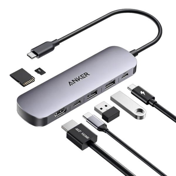 DOCKING Station Anker, 7-in-1,4K HDMI, gri „A83D2HA1” (timbru verde 0.18 lei)-0194644271732