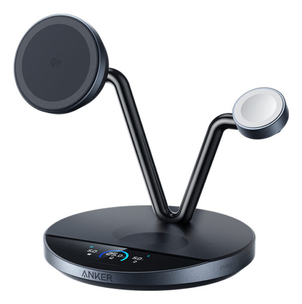Alimentator retea Anker „Prime”,Wireless Charging Station,3-in-1, MagGo, AirCool, Dock Stand, Negru „B25X7G11” (timbru verde 0.18 lei)-0194644268039