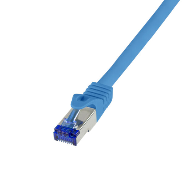 PATCH CORD S/FTP LOGILINK Cat6a, LSZH, Ultraflex, PoE/PoE+/PoE++, cupru, 1 m, albastru, AWG26, dublu ecranat „C6A036S” (timbru verde 0.08 lei)