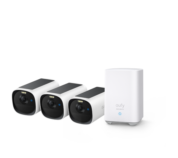 Sistem supraveghere 3+1 Anker „EufyCam E40” „T8144” + „Homebase 2” , alb „E8144324” (timbru verde 4 lei)-0194644238117