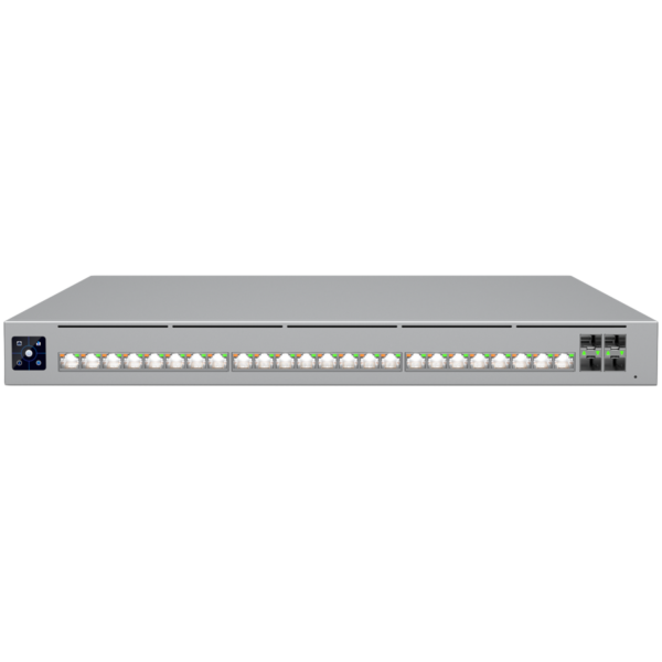 Ubiquiti network switch ECS-48S-PoE-EU Enterprise Campus 24S PoE Enterprise-grade 24-port, Layer 3 Etherlighting PoE+++ switch with Stacking support and high-capacity 10 GbE RJ45 and 25G SFP28 „ECS-24S-POE-EU” (timbru verde 2 lei)
