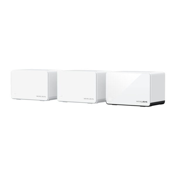 MESH Mercusys, Wi-Fi 6 AX3000 Dual-Band (2402+574 Mbps), 1x Port 2.5G + 2x Port Gigabit, acoperire pana la 650mp, „Halo H85X(3-PACK)” (timbru verde 2 lei)