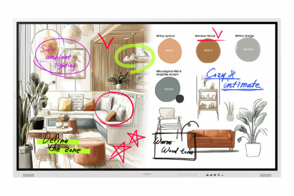 SAMSUNG FLIP 5 PRO WM85FX 85inch Tactile Infrared 20p UHD 3840×2160 16:9 300nit without glass 220nit with glass „LH85WMFWLGCXEN” (timbru verde 15 lei)