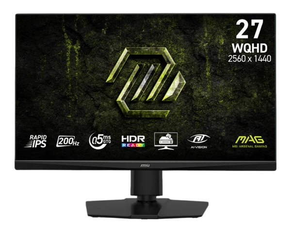 Monitor MSI MAG 272QPF E20, 27″, Rapid IPS, WQHD, 2560×1440, HDMI, DisplayPort, NVIDIA G-SYNC Compatible, AMD FreeSync Premium, Pivot, 200Hz 0.5ms, Negru „MAG 272QPF E20” (timbru verde 7 lei)