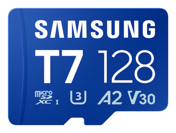SAMSUNG T7 microSD Memory Card 128GB for Smartphones Tablets and Handheld Consoles up to 170MB/s Read „MB-MB128T/WW” (timbru verde 0.03 lei)