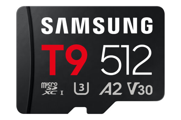 SAMSUNG T9 microSD memory card 512GB up to 200MB/s read and 130MB/s write „MB-MH512T/WW” (timbru verde 0.03 lei)