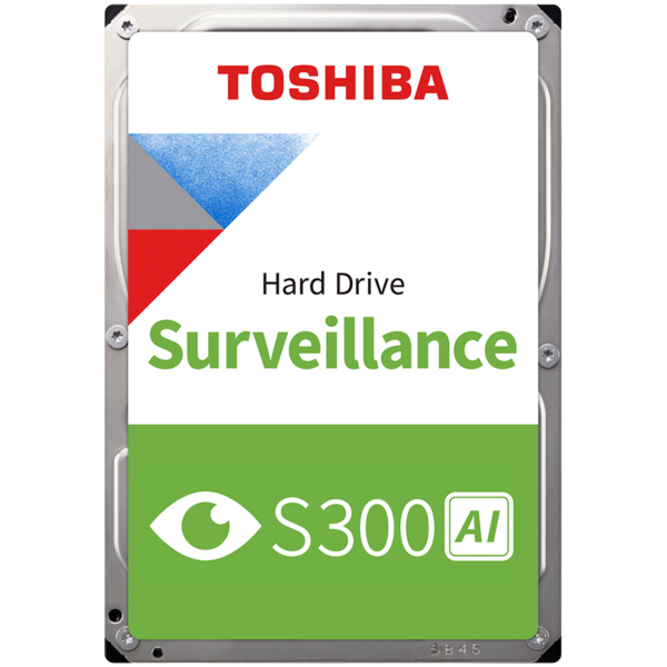 HDD Video Surveillance TOSHIBA S300 AI 10TB CMR, 3.5, 512MB, 7200RPM, SATA, 64 cameras, 24/7, TBW: 550 „MG10ADA10TE-V”