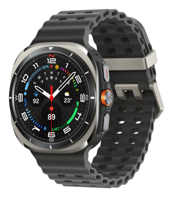 Smartwatch Samsung Galaxy Watch Ultra (2025), 47mm, LTE, Ecran AMOLED 1.5″, Bluetooth, Wi-Fi, NFC, 2GB RAM, 64GB Flash, Wear OS, 10 ATM (Argintiu) „SM-L705FZS2XEF” (timbru verde 0.18 lei)