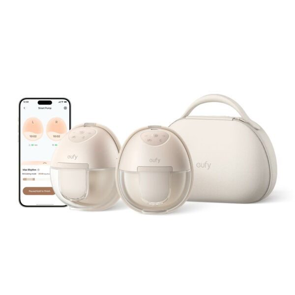 Pompa san Anker „eufy S1 Pro”, smart, hand-free, capacitate 150ml, functie de incalzire, acumulator, control prin aplicatie, crem, „T8D04321” (timbru verde 2 lei)