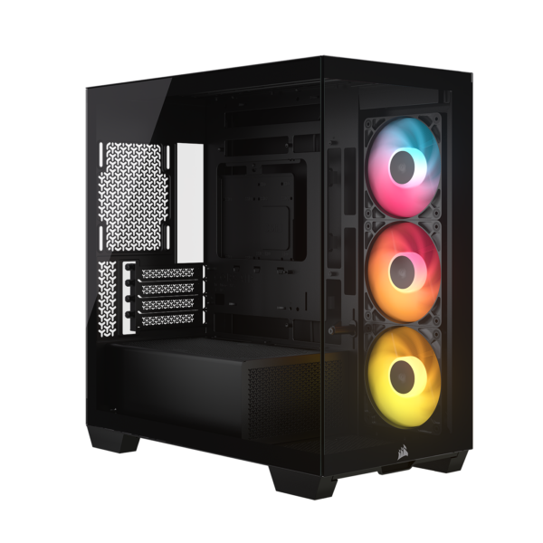 Carcasa Corsair 2800X RS-R ARGB, Micro-ATX, cu 3 ventilatoare incluse RS120-R ARGB, Negru „CC-9011347-WW” (timbru verde 0.32 lei)