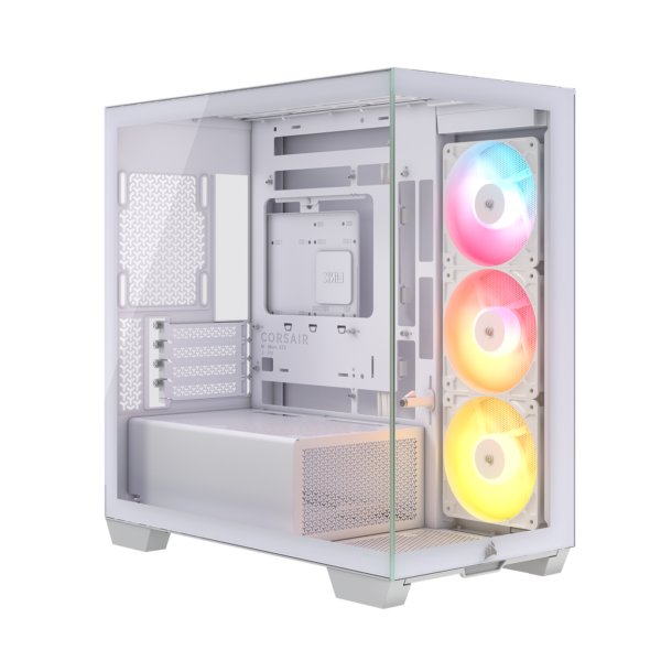 Carcasa Corsair 2800X RS-R ARGB, Micro-ATX, cu 3 ventilatoare incluse RS120-R ARGB, Alb „CC-9011348-WW” (timbru verde 0.32 lei)