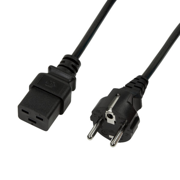 CABLU alimentare LOGILINK 1m, intrare Schuko, iesire C19, 16A, testat VDE, 3x1mm, black, „CP151” (timbru verde 0.08 lei)