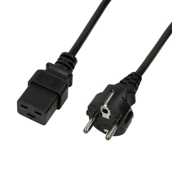 CABLU alimentare LOGILINK 1.8m, intrare Schuko, iesire C19, 16A, testat VDE, 3x1mm, black, „CP152” (timbru verde 0.08 lei)