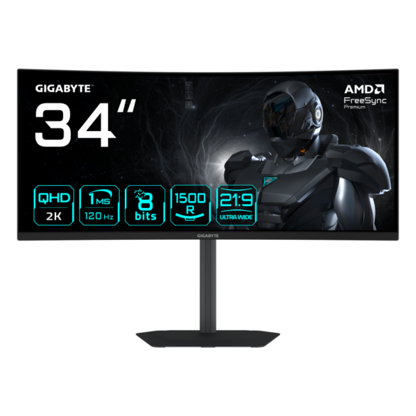 Gigabyte GS34WQCA VA 35″ WQHD 120Hz „GS34WQCA” (timbru verde 7 lei)