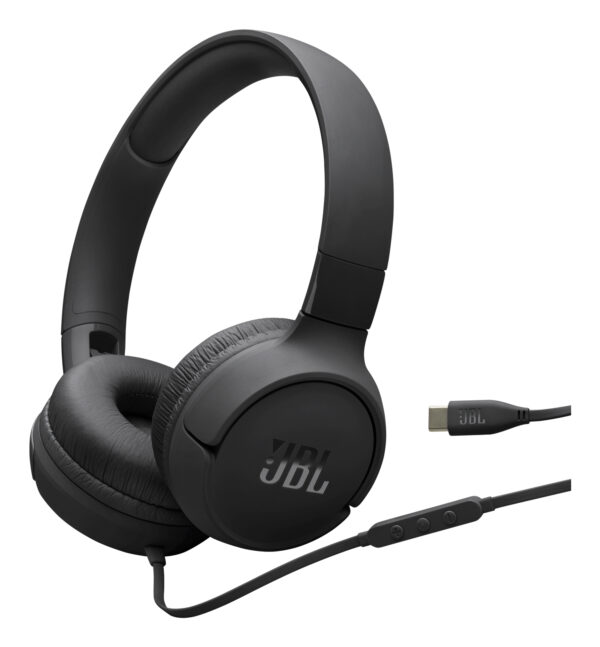 Casti cu Fir Tune 520C Pliabile USB-C Negru „JBLT520CBLK” (timbru verde 0.18 lei)
