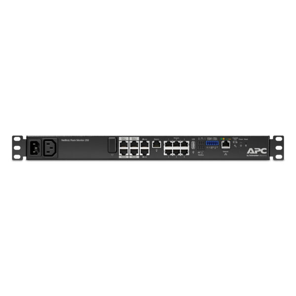 APC NetBotz Rack Monitor 250 Environment monitoring device 100Mb LAN rack-mountable TAA Compliant „NBRK0250A”