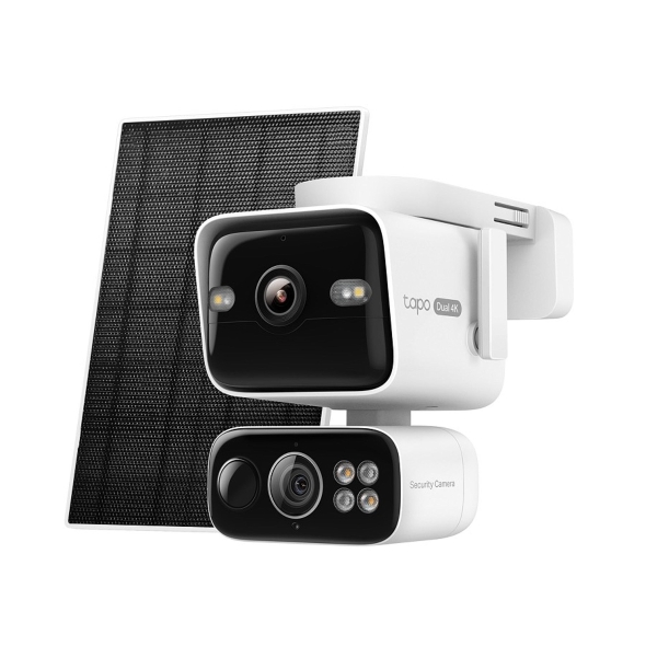 CAMERA IP Exterior TP-Link, dual lens 4K+4K (wide 165xxxx+telephoto 6mm), pan/tilt 360xxxx, alimentare solara inclusa, baterie 10.000mAh, IP65, „Tapo C675D KIT” (timbru verde 1.2 lei)