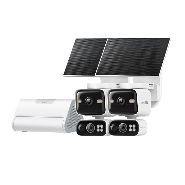 KIT CAMERA IP Exterior TP-Link, 2x camere dual lens 2K solar pan/tilt + CentralHub H500 (stocare locala 16GB, extensibila pana la 16TB), WiFi 2.4/5GHz, IP65, „Tapo HB410” (timbru verde 1.2 lei)