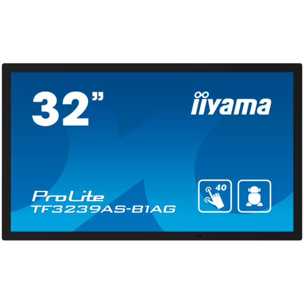 IIYAMA LFD TF3239AS-B1AG 32″ 12pt Open Frame PCAP interactive large format display 500 cd/m2 8ms projective capacitive 12 points touch through-glass, temperature sensor with fan control „TF3239AS-B1AG” (timbru verde 7 lei)