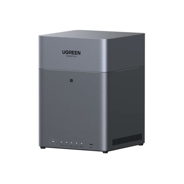 NAS Ugreen „DH4300Plus Bundle”, CPU RK3588C 2.0GHz ARM, RAM DDR4 8Gb, SATA 30Tx4, LAN 2.5Gbx1, 1xUSB 3, 1xTypeC, HDMI 2.0 4K, „85660” (timbru verde 7 lei) – 6941876286607