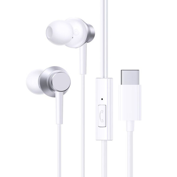 CASTI Baseus Encok CZ11, in ear, pt smartphone, aluminiu, microfon pe fir, conectare prin cablu USB Type-C, alb „A00164300213-Z1” (timbru verde 0.18 lei)
