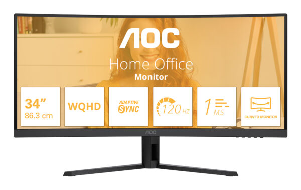 Monitor AOC 34″ CU34B3E”CU34B3E” (timbru verde 7 lei)