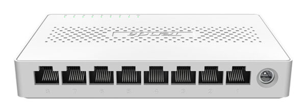 SWITCH Tenda 8 Porturi 2.5 Gigabit, carcasa plastic, alb „SM108”
