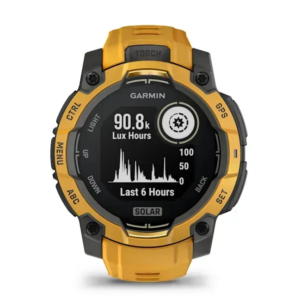 Smartwatch Instinct 3 45 mm, Solar, Sunburst with Sunburst/Grey Band”010-02934-02″ (timbru verde 0.18 lei)