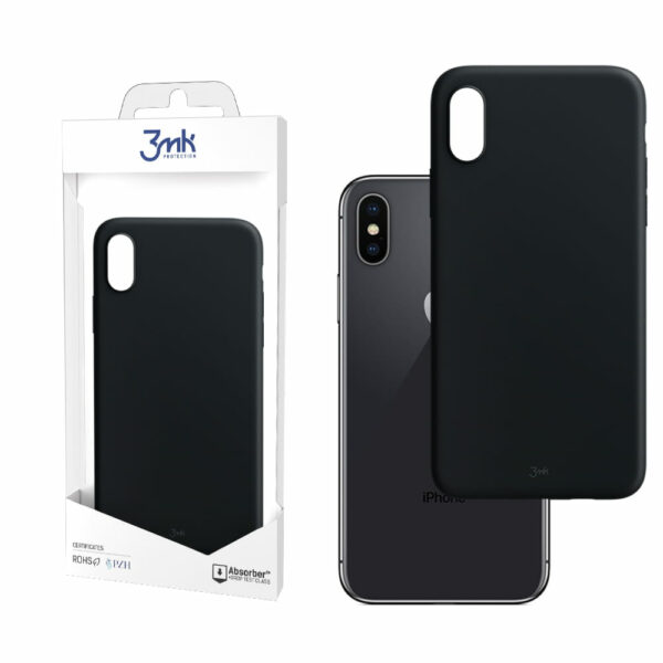 Husa de protectie 3mk Matt Case pentru iPhone X/XS, Neagra „5903108232036”