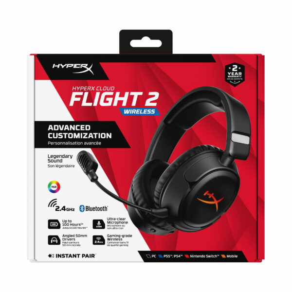 HyperX Cloud Flight 2 WL BK GAM HS”B5VC4AA” (timbru verde 0.18 lei)