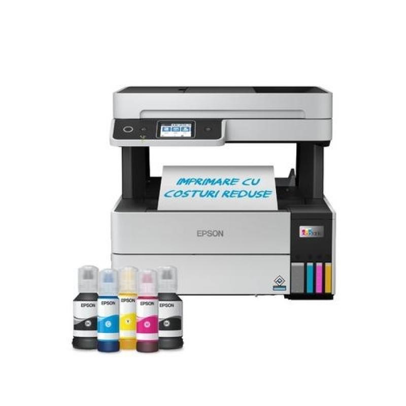 Multifunctional Inkjet CISS Color Epson L6499, A4, Functii: Impr.|Scan.|Cop.|Fax, Viteza de Printare Monocrom: 37ppm, Viteza de printare color: 23ppm, Conectivitate:USB|WIFI|RET, Duplex:Da, ADF:ADF(Timbru Verde 11lei) „C11CJ88408”