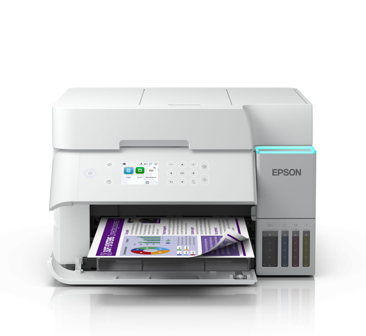 Multifunctional Inkjet CISS Color Epson L6376, A4, Functii: Impr.|Scan.|Cop., Viteza de Printare Monocrom: 35ppm, Viteza de printare color: 23ppm, Conectivitate:USB|WIFI|RET, Duplex:Da, ADF:DADF(Timbru Verde 11lei) „C11CL43404”